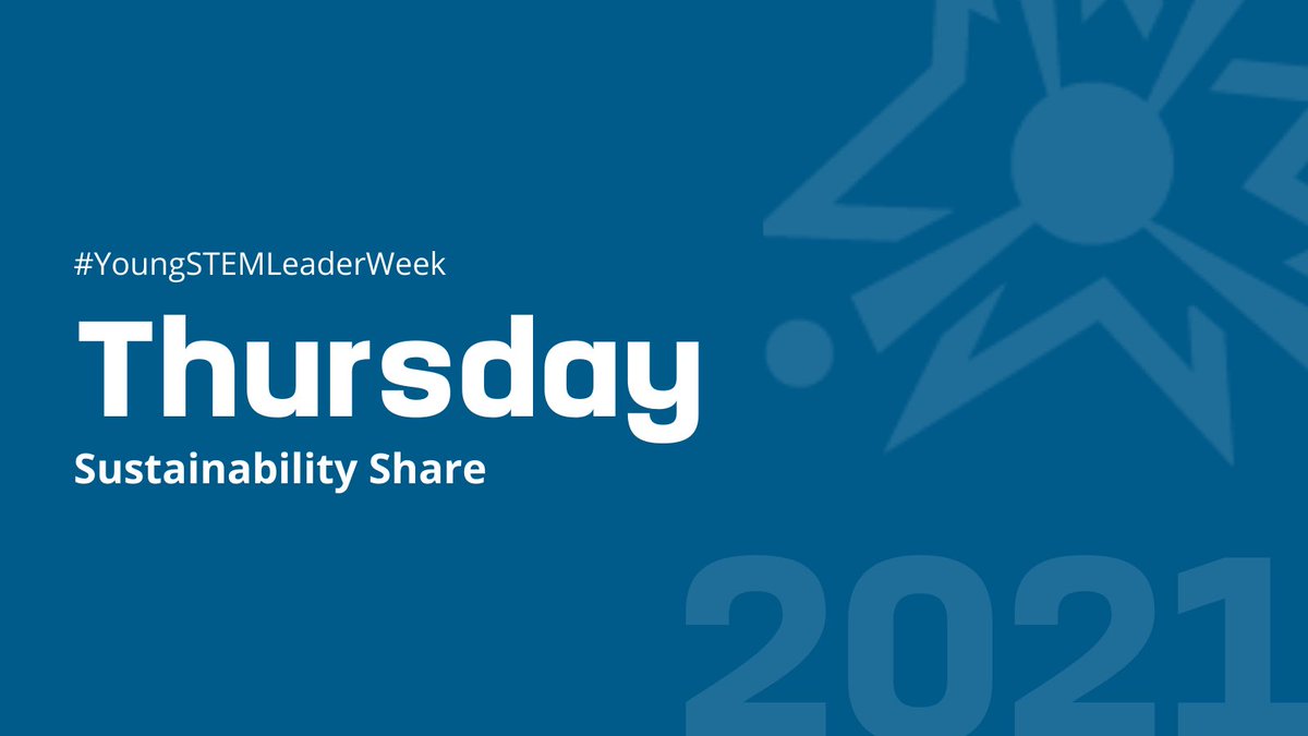 YoungSTEMLeader's tweet photo. It's Thursday and today's #YoungSTEMLeaderWeek theme is 'Sustainability Share'. How can Young STEM Leaders promote sustainability in their centre? Let us know what you're up to today! 👍 https://t.co/MN2seN2W6R