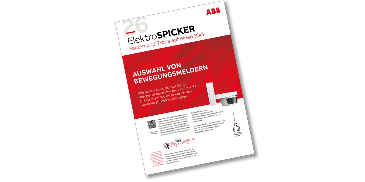 abbdeutschland's tweet photo. Welcher Bewegungsmelder ist der richtige? Gar nicht so einfach bei der großen Auswahl. Welche Arten es gibt und wie Du die richtige Wahl triffst, liest Du im ElektroSpicker 👀. Jetzt reinlesen!
https://t.co/MefsCan8xm
#ABB #ElektroSpicker #SmartHome #Hausinstallation https://t.co/0AX5SBJEmZ