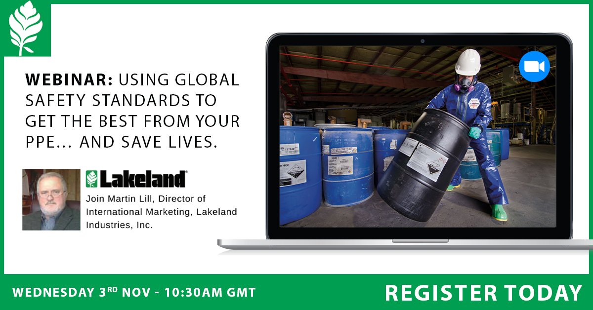 This upcoming webinar presented by Martin Lill will help you gain an insight into how focusing on one standard for #chemicalprotectiveclothing can be limiting, knowledge of multiple standards liberating. Register here:hubs.ly/H0-06XG0 #PPE #ChemicalProtection #safety