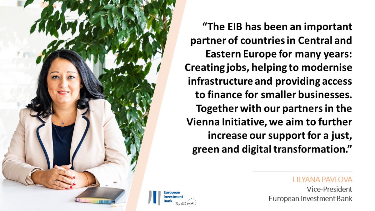 EIB's tweet photo. Through the #ViennaInitiative, the EIB together w/ private & public partners such as @IMFNews, @WorldBank or @EBRD helped maintain a flow of credit in #CESEE economies in times of crisis. The focus now is on new challenges: #climate, #digitalization & more https://t.co/YFFwPpCoB5 https://t.co/NeqQvCjAzF