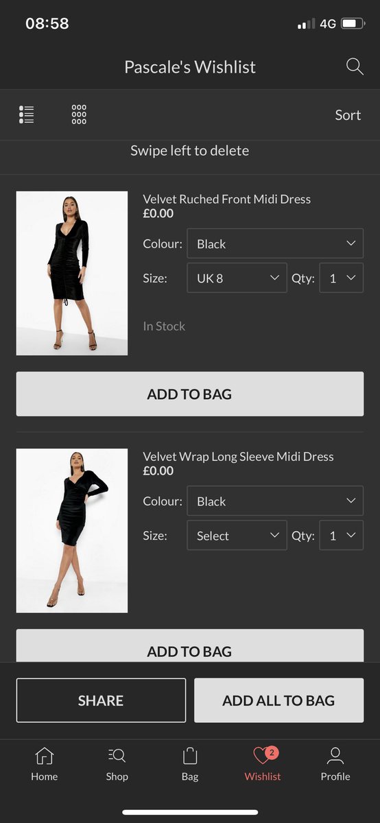 Passiexox's tweet photo. @boohoo_cshelp website showing unavailable and app showing £0 so can’t add to basket? https://t.co/d9l5XfSYwC