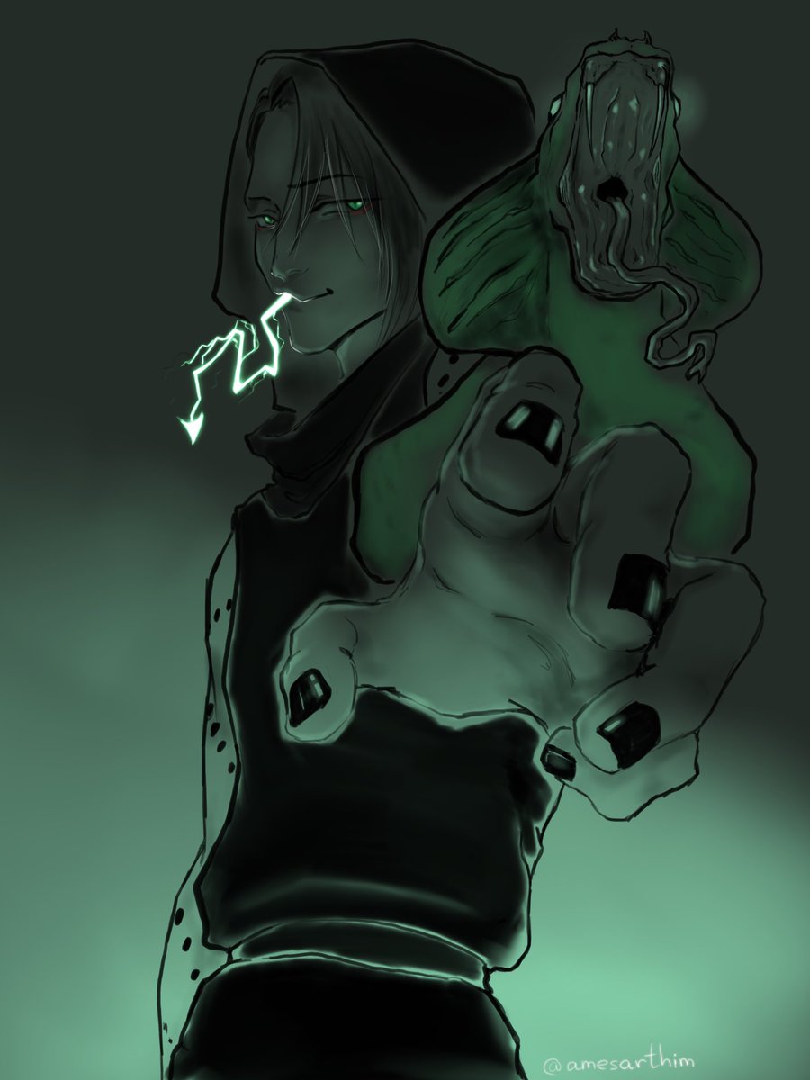 amesarthim's tweet photo. Моя любимая змейка в сеттинге #souleater 
#daishosuguru #haikyuufanart https://t.co/9m4akT65TG