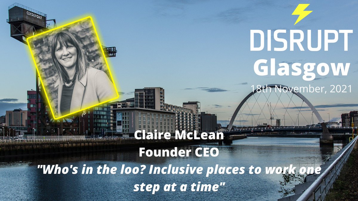 "Who's in the loo?" - DisruptHR Glasgow's final speaker is Claire McLean, Founder CEO @realisehr.
She will be disrupting our way of thinking about Diversity and Inclusion in the workplace!
And helping us answer this question!
Tickets available - eventbrite.co.uk/e/disrupthr-gl…
#disrupthr