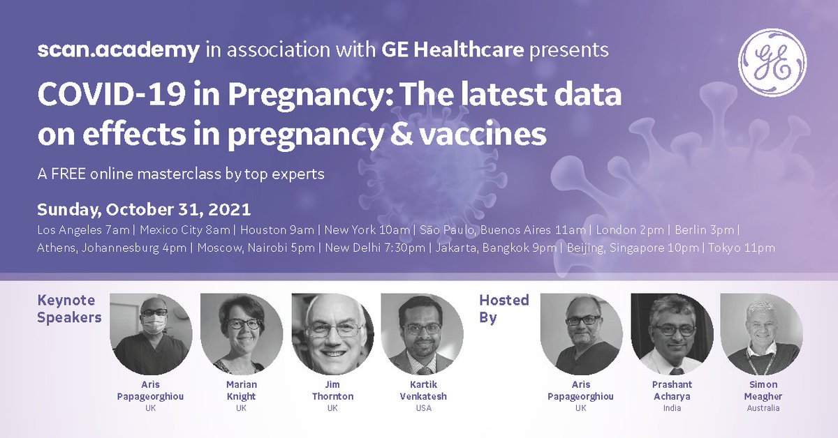 An update on COVID-19 in pregnancy with the latest data on effects in pregnancy and vaccines. Don’t miss this and register now webinarconnect.in/Scan_academy/3…