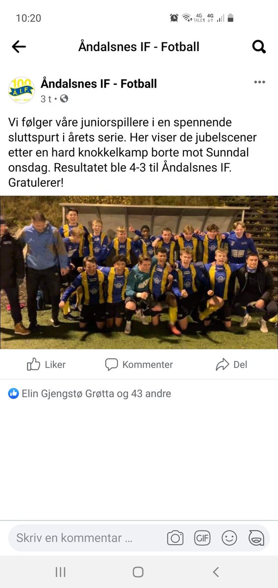 Åndalsnes - Fotball (@aif_fotball) on Twitter photo 