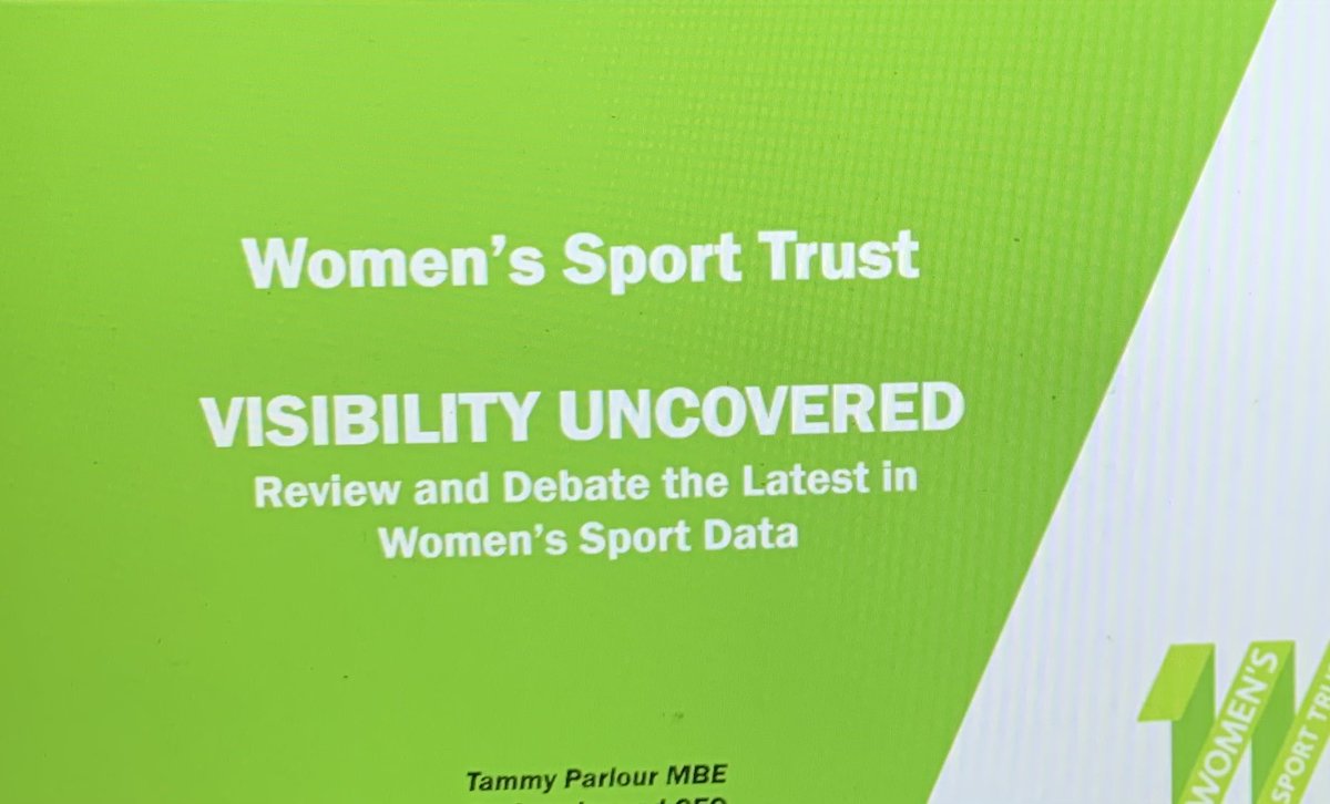 stryveuk's tweet photo. Interesting and encouraging presentation from @WomenSportTrust #visibilityuncovered  re the data behind women’s sport data in the media #cricket #football major players and positive trends on the increase! https://t.co/huo4qESOWs