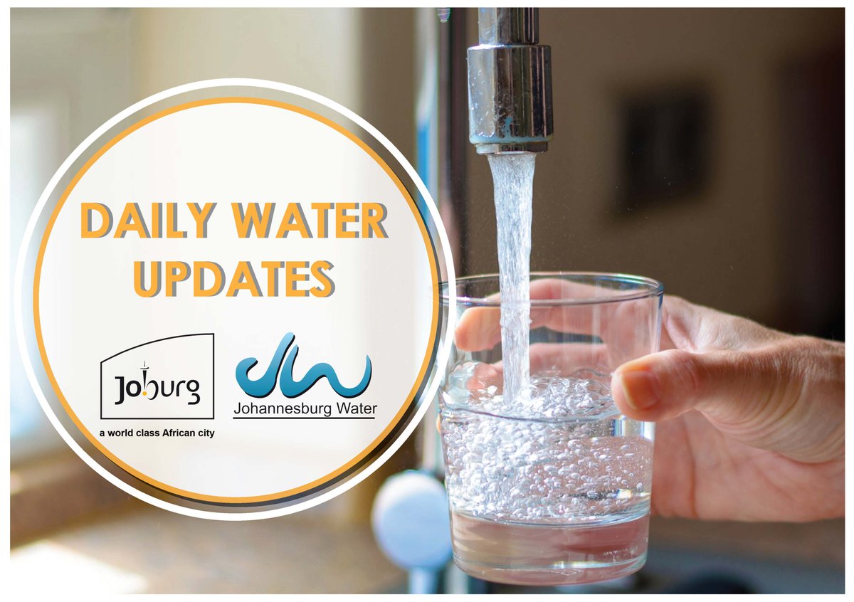JHBWater's tweet photo. #JoburgUpdates @CityofJoburgZA ^D
Unplanned: 
1. Load shedding
https://t.co/fFYYs7DKSI
2. Water Restrictions in the CoJ
https://t.co/3xVGtDioLx
3. Tie in Bramley View
https://t.co/BH0H2gqQyJ
Planned: 
1. Lufhereng All
https://t.co/128pLhgIDr
2. Naledi old
https://t.co/JFSOGLlpcs https://t.co/LPgjGvUXiB