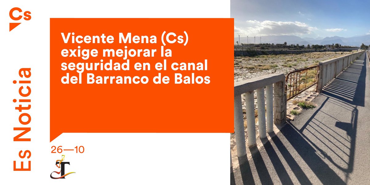 🟠 El portavoz de Ciudadanos en Agüimes, Vicente Mena, logra que el Ayuntamiento se comprometa a instar al <a href="/GranCanariaCab/">Cabildo Gran Canaria</a> a proceder a la reparación de la valla de protección de los márgenes del canal del Barranco de Balos.

📰 Noticia completa aquí 👇
revistatara.com/index.php?tags…