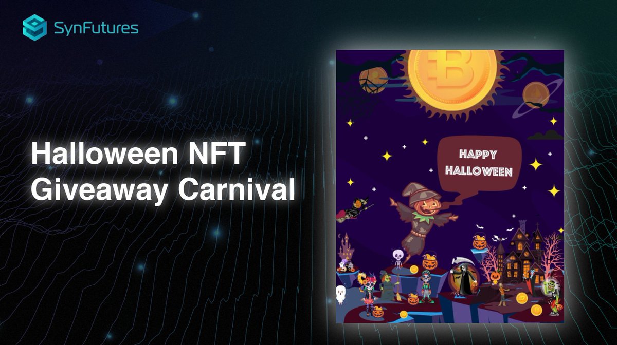 SynFuturesDefi's tweet photo. (1/2) New #NFTGiveaway coming up with #Halloween spooky vibes for our next #FutureX Meetup 🎃!

Rules:👇 

1⃣Follow us
2⃣RT with a comment on "What Scares You The Most in Derivatives" with #crypto #defi #FutureX
3⃣Send comment 🔗 + wallet address in 🤖 channel  #FutureX Halloween https://t.co/UCalwSHPrO
