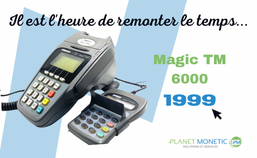 Aujourd'hui, on vous parle du TPE Magic TM 6000 datant de 1999.
Le terminal  de paiement conçu pour une installation en comptoir avec de multiples applications, une plateforme flexible pour des services à valeur ajoutée et d'un affichage graphique
Alors qu'en pensez-vous ?