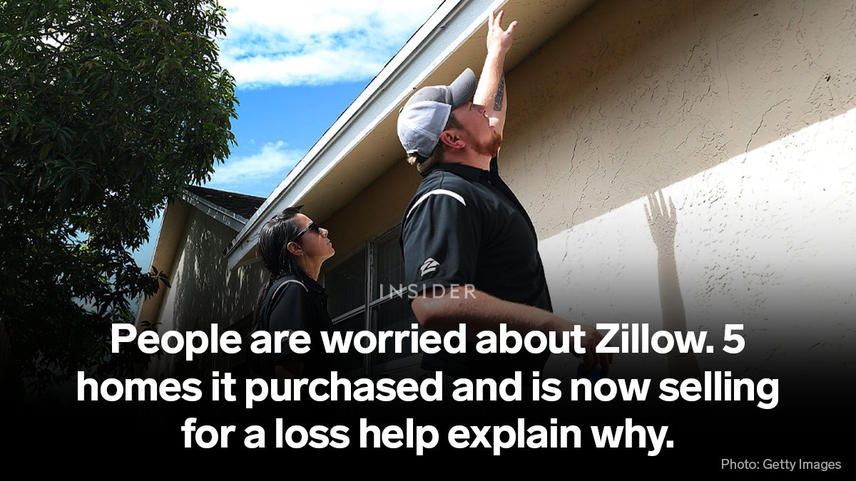 People are worried about Zillow. 5 homes it purchased and is now