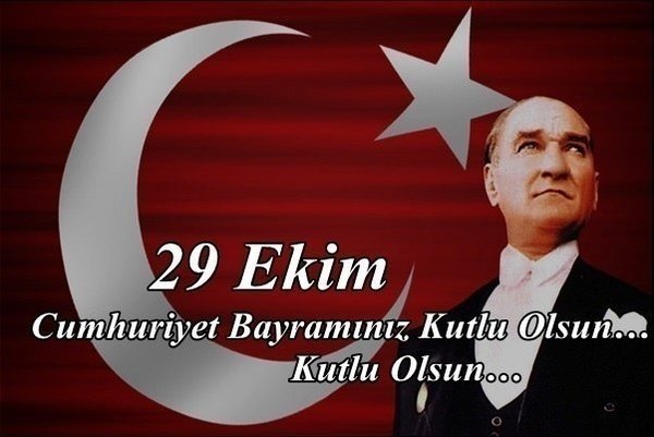 Cumhuriyetimizin ilanının 98. yılında İstiklal Savaşı'nın tüm kahramanlarını; çalışma azmiyle,  bu vatan uğruna canını feda etmiş her bir şehidimizi; Cumhuriyetimizin kurucusu Gazi Mustafa Kemal Atatürk'ü ve silah arkadaşlarını  hürmet ve minnetle anıyoruz.