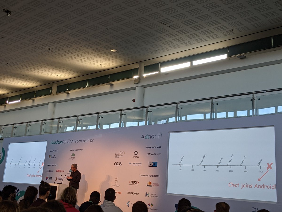 Feels so good to be back! Nice history lesson on Android evolution by <a href="/chethaase/">Chet Haase</a>   <a href="/droidconLondon/">droidcon London</a>