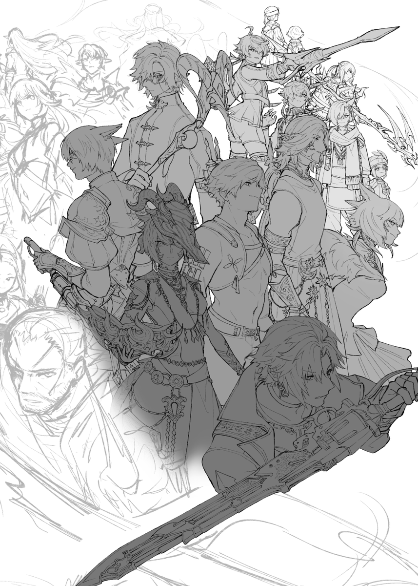 I didn't have much time to draw yesterday but yay the lines for the Scion side are done :'D 