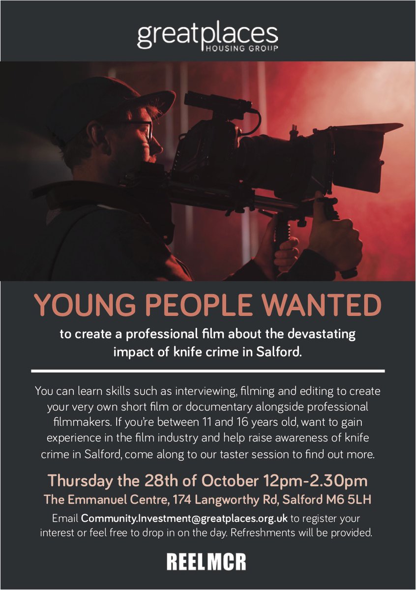 Today we start a brand new film project in Langworthy, the place REELmcr started out 20 years ago, working with the children of our first ever group. Full circle.