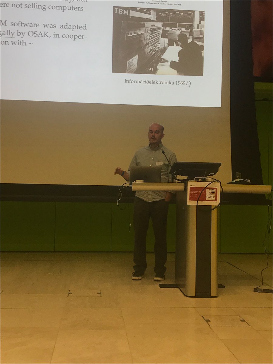 Wonderful HaPoC talk in Zurich by my <a href="/OxUniMaths/">Oxford Mathematics</a> colleague  Mate Szabo <a href="/szabo__mate/">mate szabo</a> on the 1970s Hungarian software industry  <a href="/TuringCentre/">Turing Centre Zurich</a> <a href="/HaPoComputing/">HaPoC</a> @dcbrock