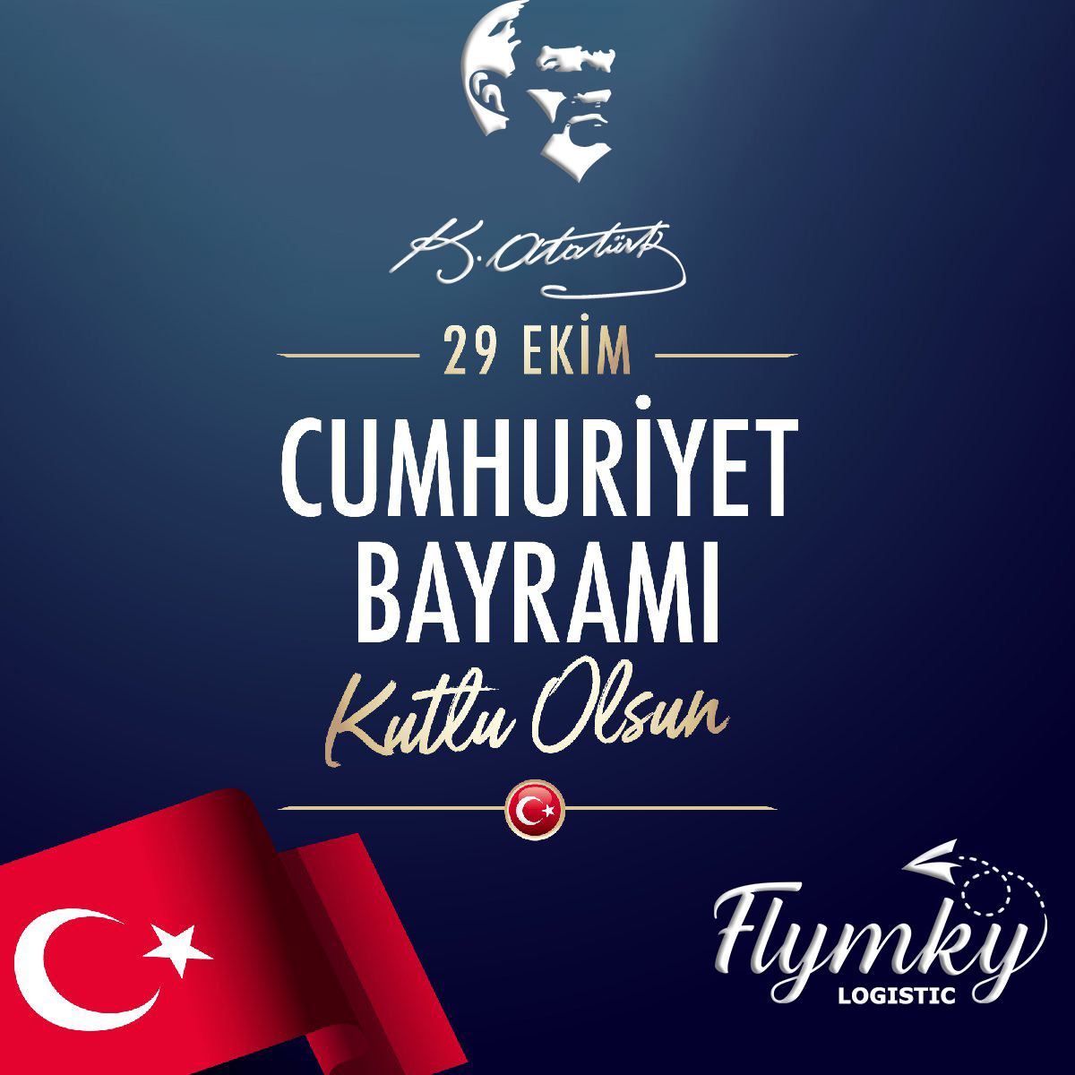 Cumhuriyetimizin ilanının yeni yılında Büyük Önderimiz Gazi Mustafa Kemal Atatürk"ü, aziz şehitlerimizi ve gazilerimizi saygı ve rahmetle anıyor, Cumhuriyet Bayramınızı en içten dileklerimizle kutluyoruz
#fly #flymky #cumhuriyet #1923 #mustafakemal #atatürk