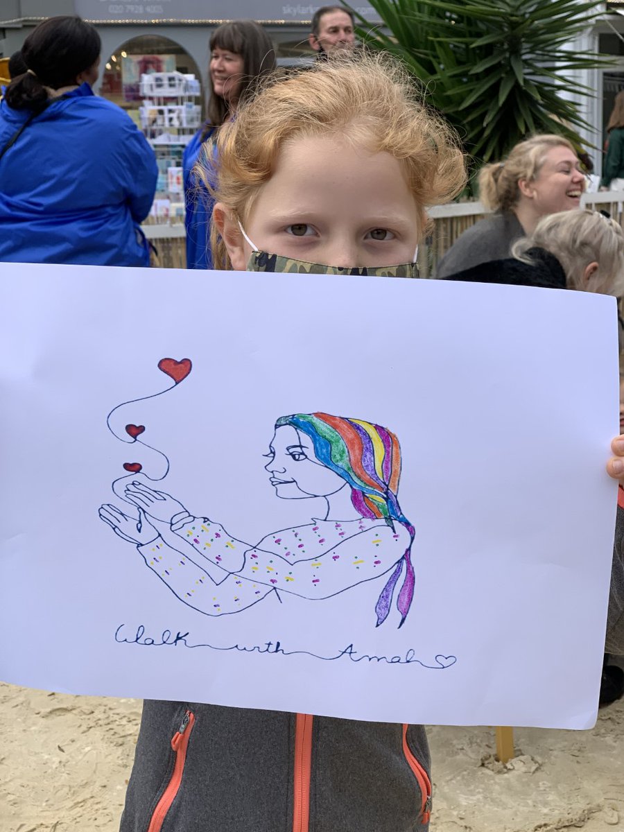 CoinStreet's tweet photo. The children of Coin Street warmly welcomed Little Amal to Gabriel's Wharf on Saturday 23 October. Thank you for dropping by to say 'hello' Please add us to your gallery! @walkwithamal #actsofwelcome #LittleAmal https://t.co/jK9CPWgAeK