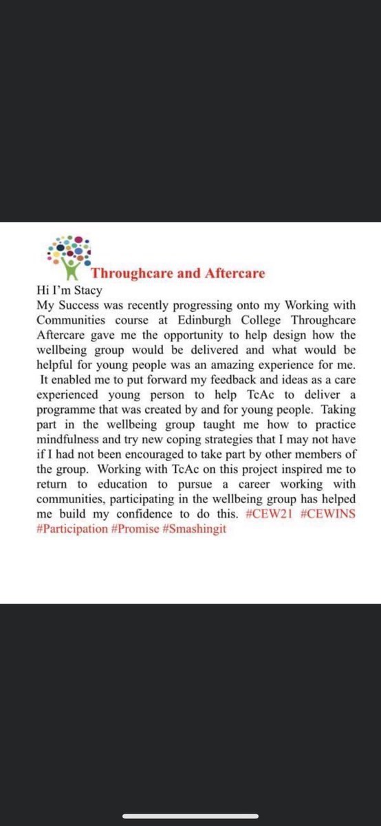 Thanks to Stacy for sharing her success and experience of working with us and other young people to create new groups that are informed by young people’s experiences and views on the supports they feel will benefit them #lets work together #welisten #proudmoments❤️