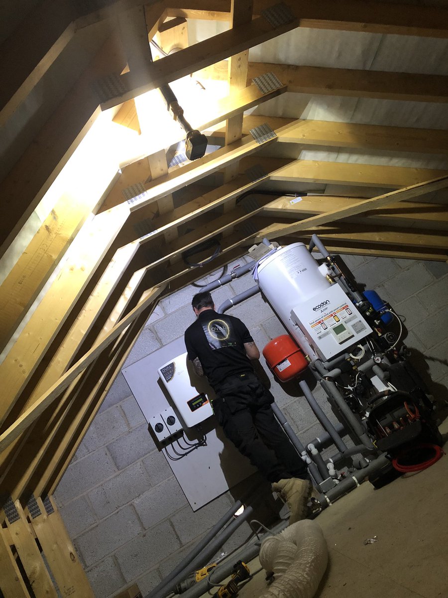 5kw of <a href="/Solis_Inverters/">Solis</a> power installed the other day.
⚡️
This 5kw system will make all the difference when it comes to the running costs of this new home. 
⚡️
We also installed a <a href="/myenergiuk/">myenergi</a> Eddi to work alongside the heat pump to heat the water with excess solar! 
#renewables