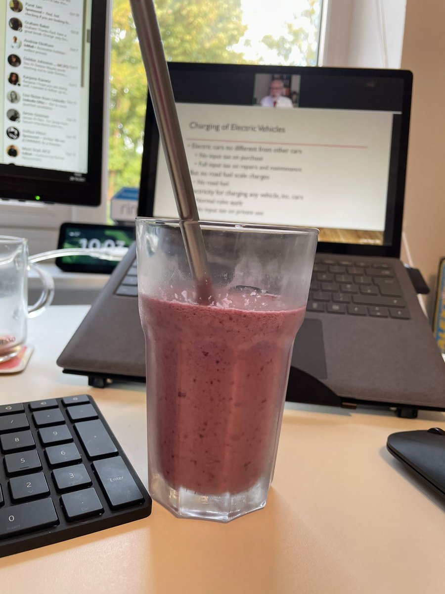 When your wife is a wellness coach.  The Juice was lovely and helps with the <a href="/2020GroupUK/">20:20 Innovation</a>  VAT webinar #VAT #wellness #business