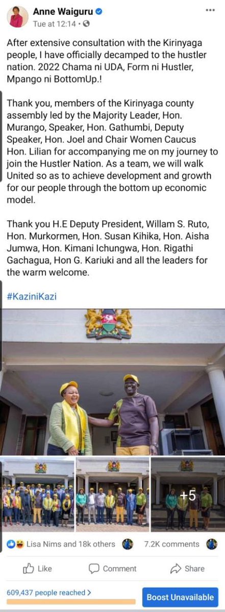 Anne Waiguru EGH, OGW tweet media