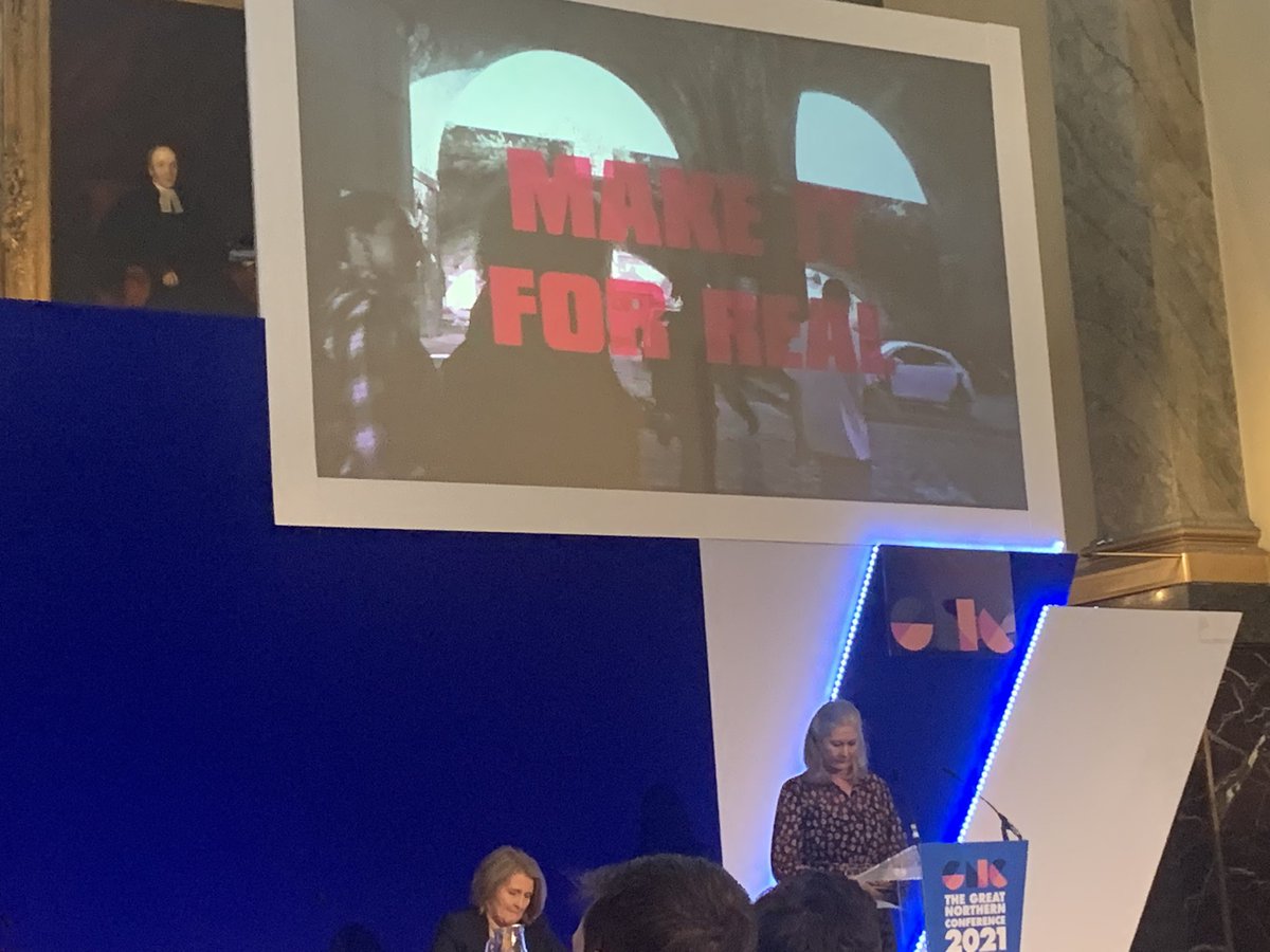 TonyStacey's tweet photo. Great presentation about the inspiring #makeitforreal UA92 at #onenorth conference. Building on @MarcusRashford work for young people on free school meals https://t.co/PbiVIOBtgb