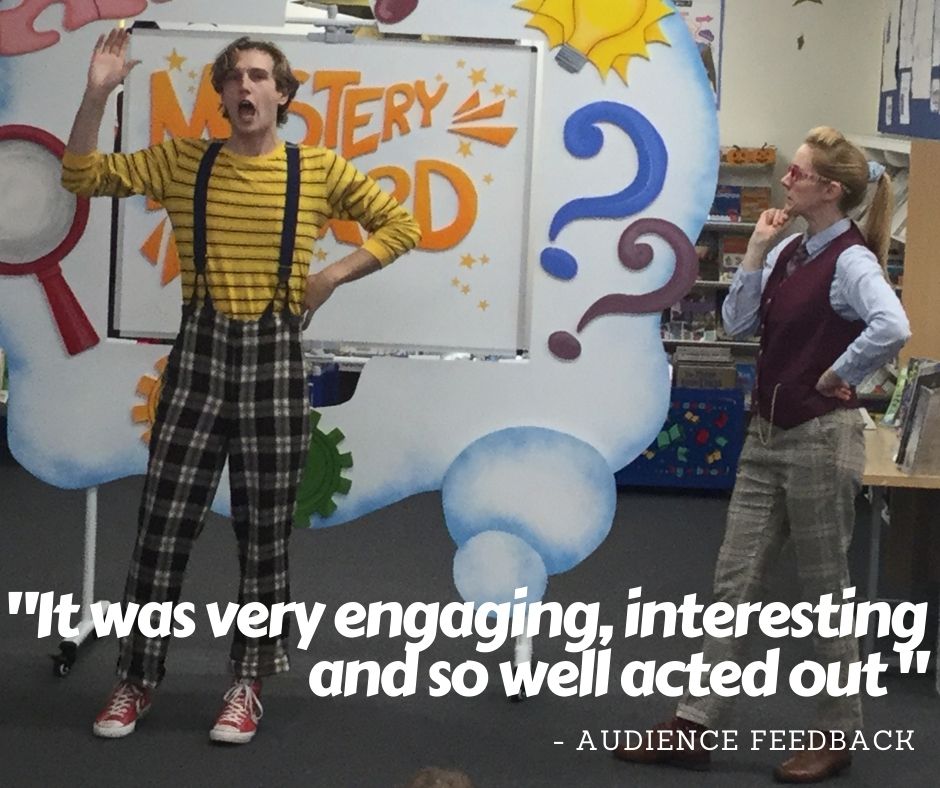 HertsLibraries's tweet photo. Families are loving ‘Book Sleuths in a Bind: A Very Puzzling Case’, an interactive theatre mystery touring our libraries this week.

Don’t miss your chance to see it, tickets are available at: https://t.co/c0dRWtT2Kl

@TeaselCreatives @Ruraltouring @ace_southeast https://t.co/hbeW7oDvfP