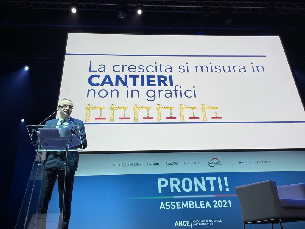 La crescita si misura in #cantieri, non in grafici.
#AssembleaAnce2021