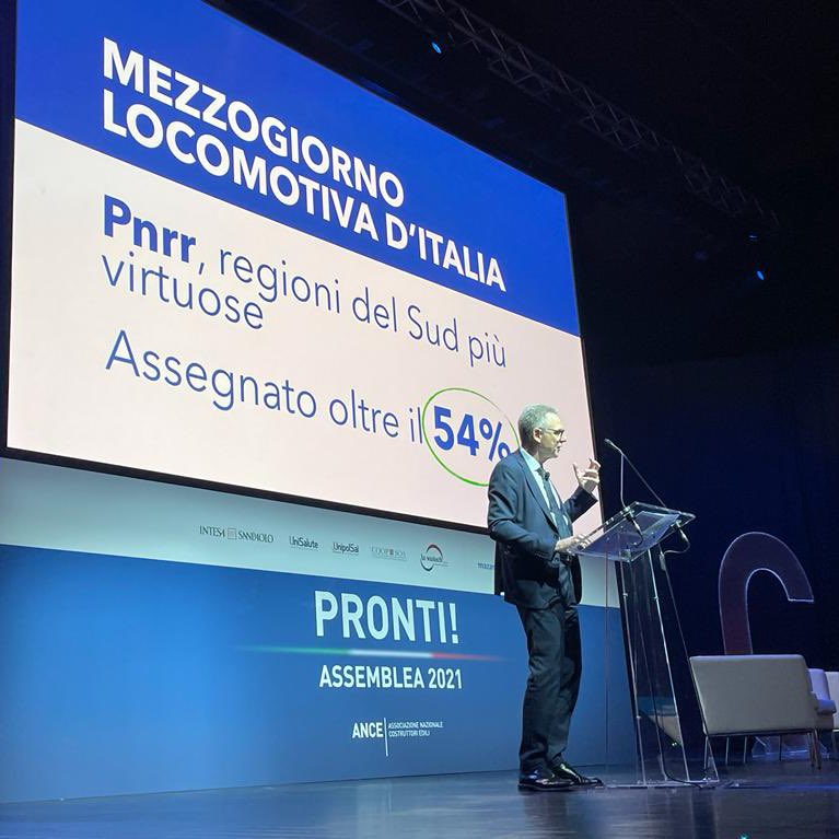 Mezzogiorno locomotiva d’Italia: oltre il 54% dei fondi già territorializzato. #AssembleaAnce2021