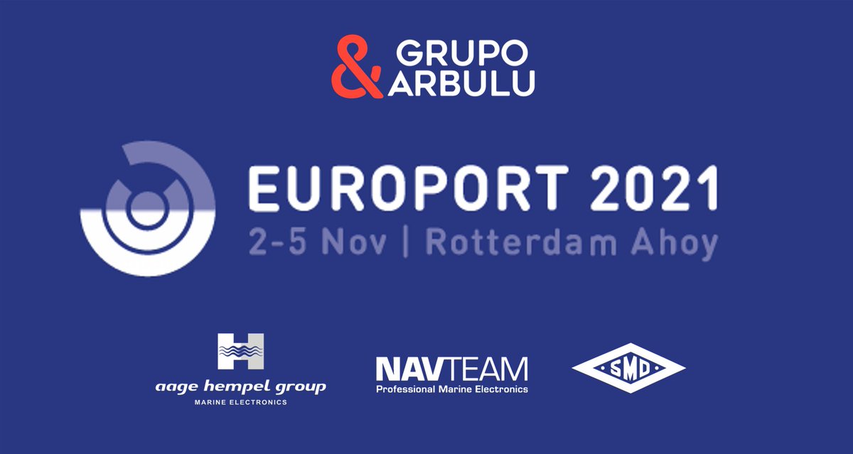 grupoarbulu's tweet photo. Three Grupo Arbulu companies will attend @Europort2021: @aagehempel #Navteam and @AfricaSmd. This year, the need to meet face to face is stronger than ever. Contact them if you are attending @Europort2021 and meet us there! #wearegrupoarbulu https://t.co/EIMoLY3OFw https://t.co/q8U0QZLiA4