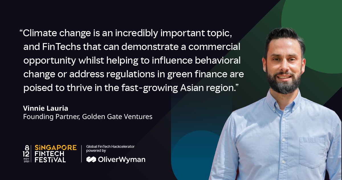 OliverWyman's tweet photo. Climate change is the existential challenge of our time and #FinTechs have answered the call. Cheer on the finalists of #GlobalFinTechHackcelerator on demo day, 8 Nov at @sgfintechfest! Register and visit our booth > https://t.co/23JqUodmlg
Thanks @vlauria for supporting #GFH2021 https://t.co/oguJVVT4bN