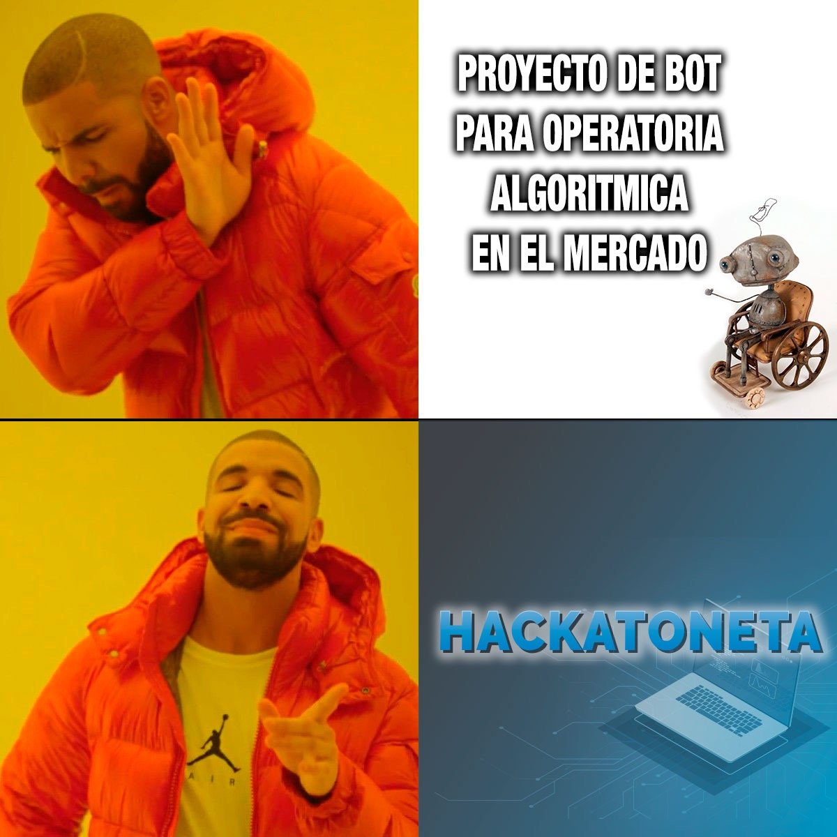 Como vienen los participantes de la #hackatoneta🚀🇦🇷

<a href="/HannaSchiuma/">Hanna</a> <a href="/nacho_java/">Ignacio.-</a> <a href="/NicolasLin0/">Nicolas Lino</a> <a href="/juanignaciobais/">Juan Ignacio Bais</a> <a href="/JohnGalt_is_www/">ae^((-(x-b)^2)/(2c^2))</a> <a href="/mbeaudroit/">Manuel ₿eaudroit - belo/acc</a>
<a href="/arielsbdar/">Ariel Sbdar</a> <a href="/MatagalanStyle/">E1000io "Moyi" Martinoia</a> <a href="/maturivera/">Matias Rivera</a> <a href="/fake_plasticT/">Yani Bocos</a> <a href="/MercadoSalvajes/">Mercados Salvajes</a>