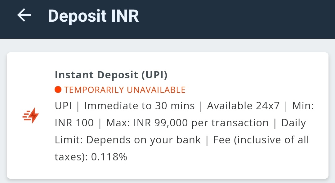 NitishTikoo's tweet photo. 1 thing is sure, Wazirx will never allow you to buy coins in Dip. @WazirXIndia enabled upi after many months but they can't hold it for 24 hours. @NischalShetty @BuddhaSource
#WazirX #wazirxdown #WazirXScam #WazirXIndia https://t.co/XxdrMgQaI5