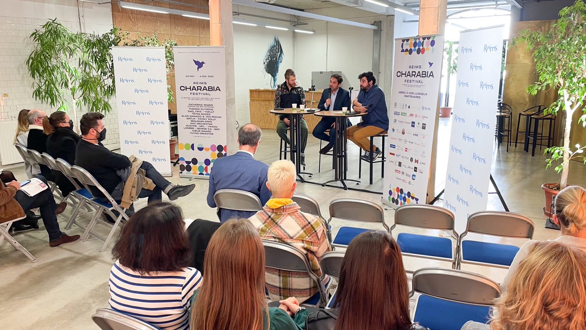VilledeReims's tweet photo. Présentation du @CharabiaFestiva 2021 ! Imaginé par @MrBarcella le festival dédié à la #ChansonFrançaise revient du 24 novembre au 4 décembre. Au programme : Les Têtes Raides, @GaelFaye, @catherineringer, @yseultofficiel ou encore @ThomasDutronc ! => Infos https://t.co/G1rWnWnLqi https://t.co/ppdLs4cxf6