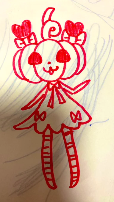 可愛いジャックオーランタン描いてって言われて描いたやつ 