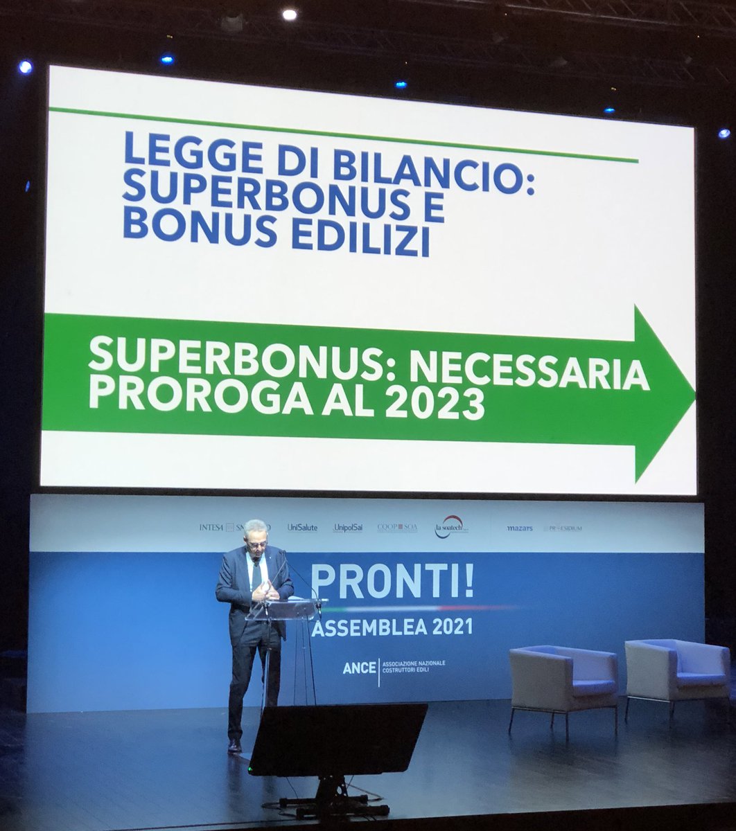 #Superbonus110 e #bonusedilizi: ci aspettiamo che #leggebilancio sciolga i nodi. #AssembleaAnce2021