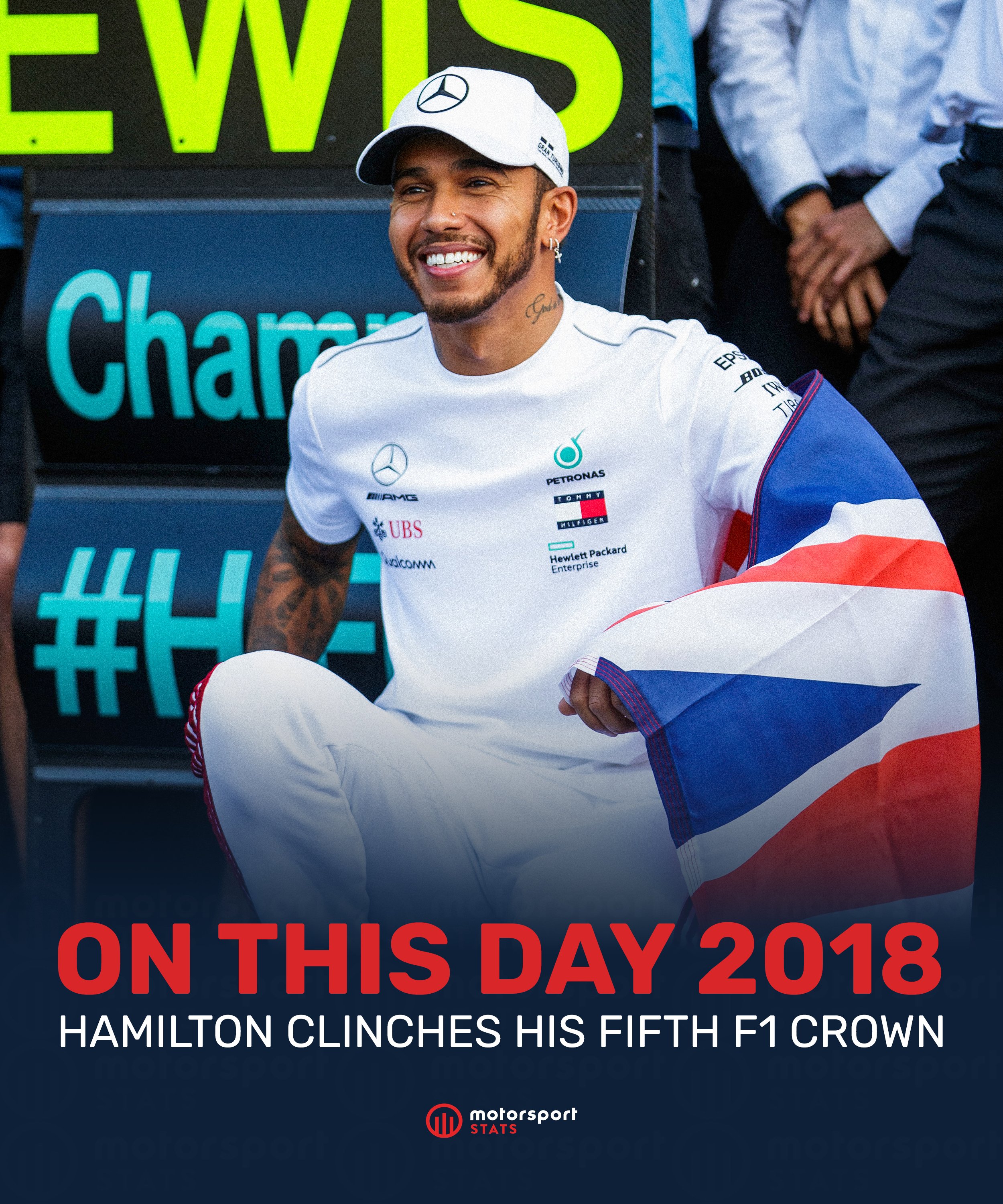 Motorsport Stats on X OnThisDay 2018 MexicanGP Lewis Hamilton became a 5 time F1 world champion just the 3rd driver in history to do so. Hamilton finished the race in 4th