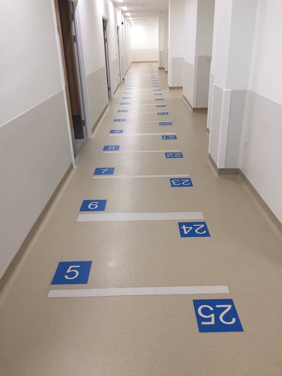And you get to work with this marvellous team, in this six minute walk test corridor!