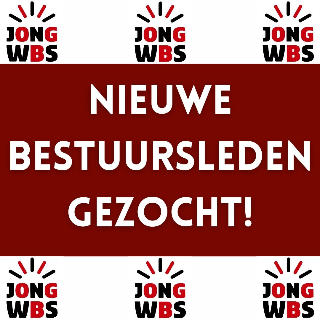 JongWBS's tweet photo. We zoeken nieuwe bestuursleden voor Jong WBS! Wil jij deel worden van dit toffe bestuur? Meld je dan aan voor 11 november 😎 https://t.co/yuvnL9DFke https://t.co/KvVzIhFlWw