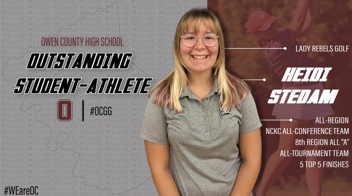 Rebels_Nation's tweet photo. Congratulations to Heidi Stedam on her outstanding Junior Season.

#OCGG
#WEareOC
#REPtheO https://t.co/OVYbjgtgHH