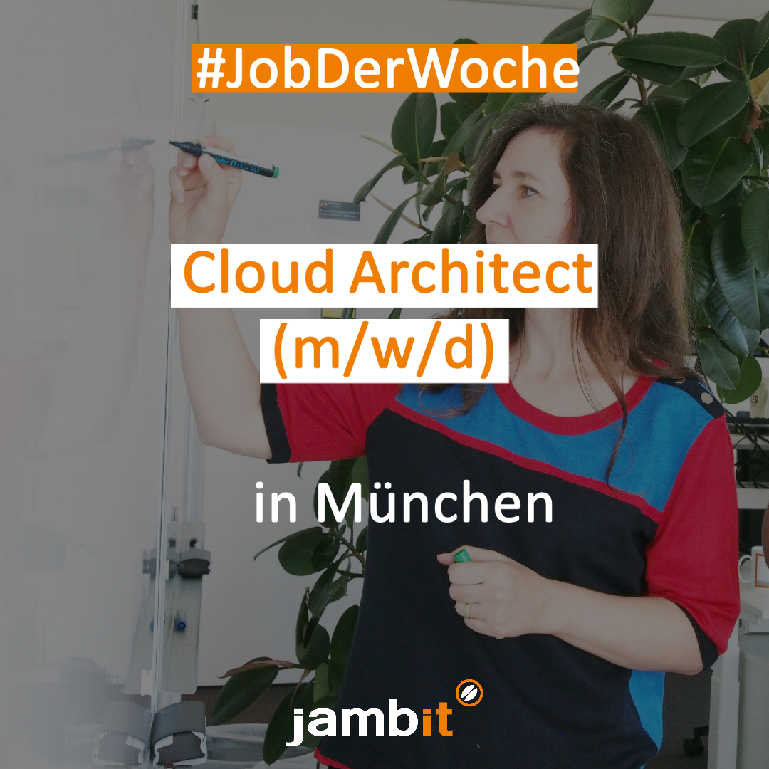 jambit's tweet photo. #JobderWoche! Als #CloudArchitect in München verantworten Sie Konfiguration, Rollout und Betrieb hochmoderner Cloud-basierter Systeme. 

https://t.co/8oh8MXb5GM https://t.co/djXMi1ulNo