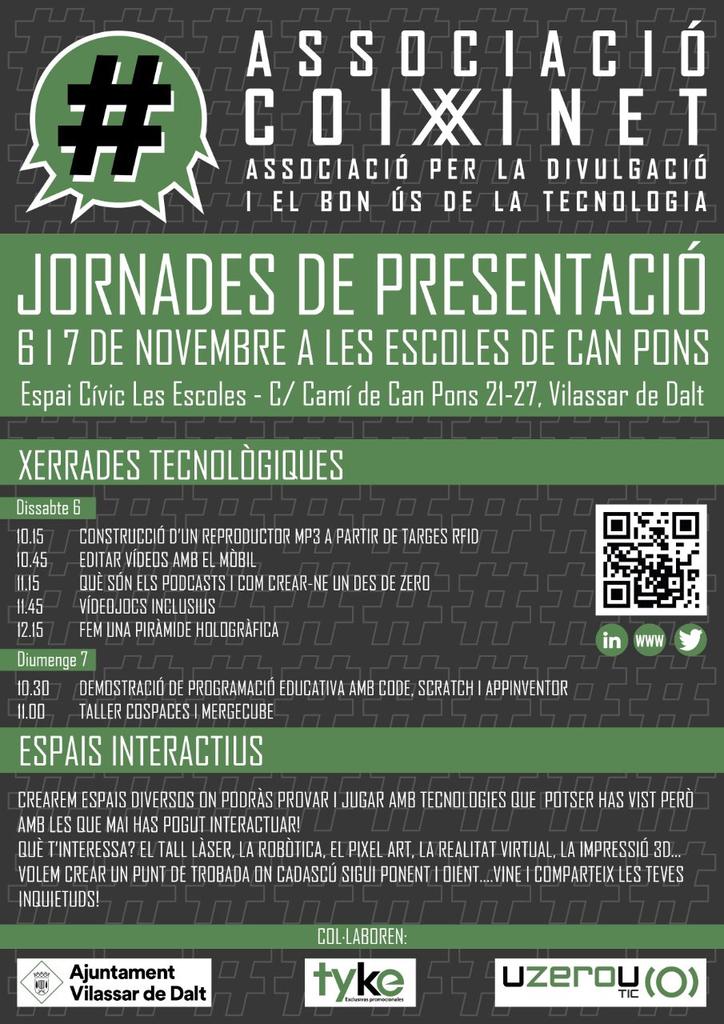 Estem molt contents de poder-vos dir que hem fet realitat un somni. Us esperem a tota el día 6 i 7 amb unes jornades plenes de sorpreses, tallers, jocs i exposicions. No falteu!
