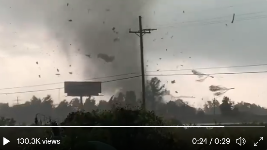 mammatusman's tweet photo. Check out entire trees being lofted by a tornado. Reminiscent of the 1986 helicopter video of the @tornadotrackers @NWSTwinCities flinging trees around. #Tornado #Tree #Twister #Lofting #Debris #Wow https://t.co/gwvFP4PivH
