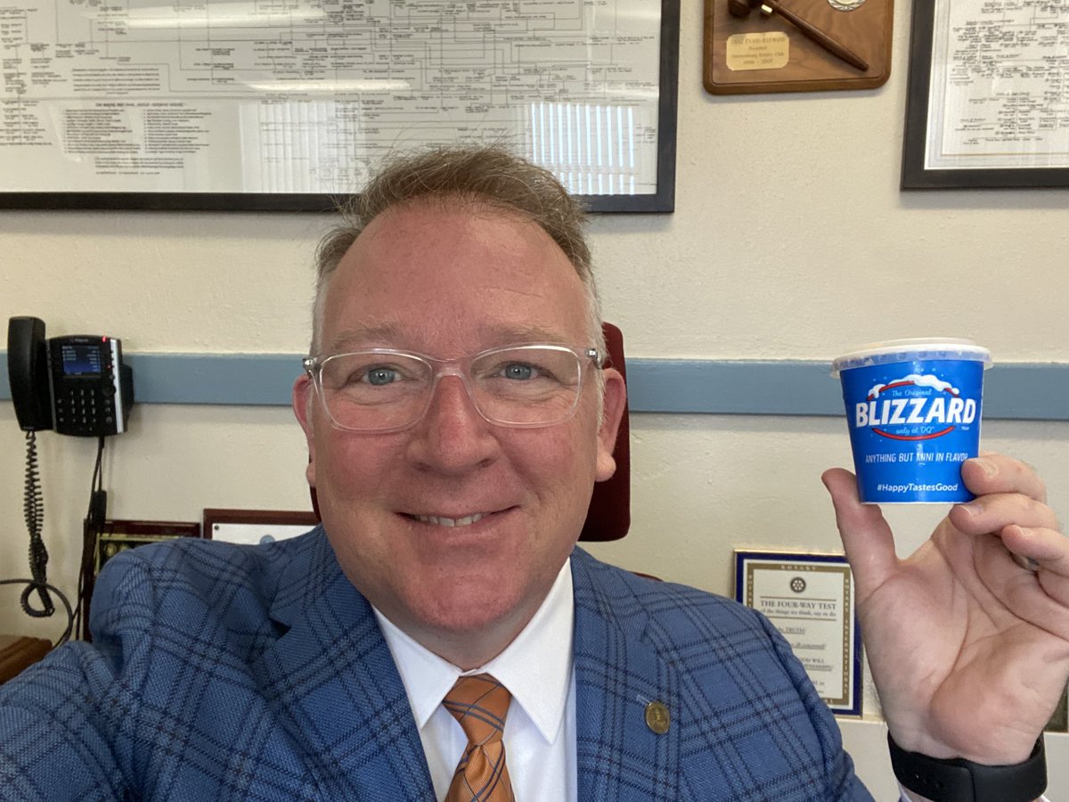ClerkChaz's tweet photo. Get a blizzard today and support the Children’s Miracle Network. 
We supported this each year since I came to work in the courthouse.  What we miss most is the late Abe Clymer making those deliveries. 
#dairyqueen #childrensmiraclenetwork https://t.co/HlmkX5UJff