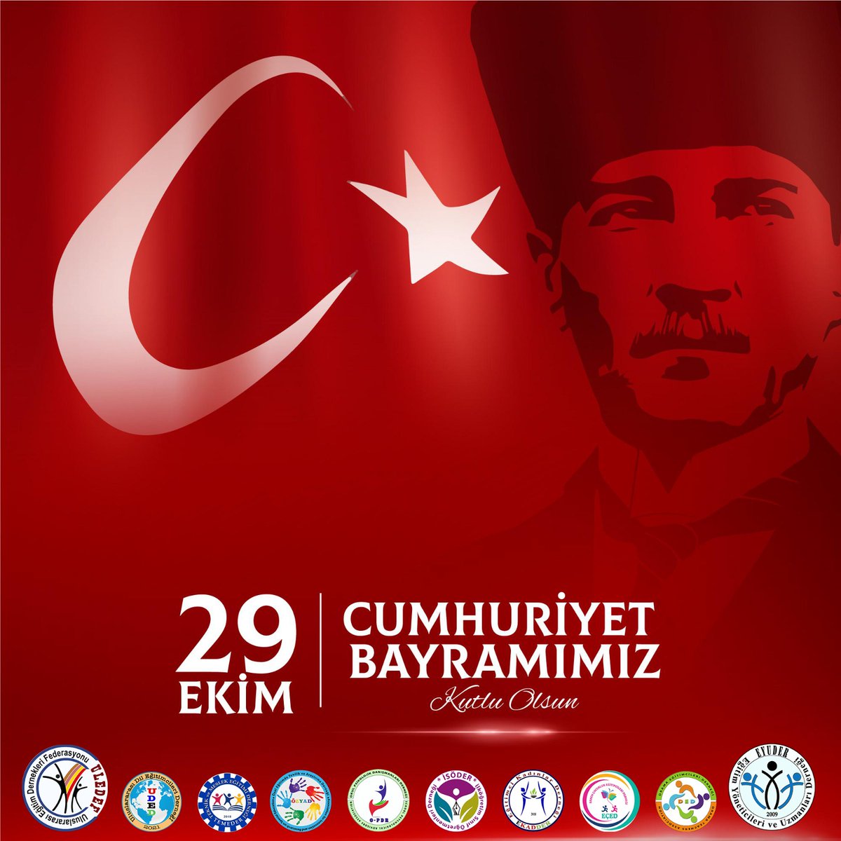Cumhuriyetimizin Kuruluşunun 98. Yılında, Başta Gazi Mustafa Kemal ATATÜRK olmak üzere silah arkadaşlarını ve tüm şehitlerimizi rahmetle, kahraman Gazilerimizi minnet ve şükranla anıyor; Milletimizin
29 Ekim Cumhuriyet Bayramını içtenlikle kutluyoruz.
            Dr. Adem ÇİLEK