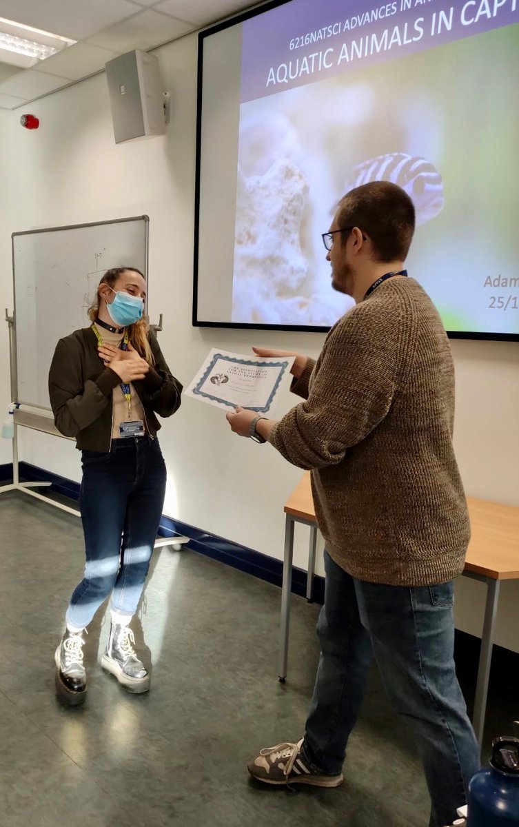 Congratulations @VeeManara from <a href="/LJMU_ANB/">LJMU Animal Behaviour</a> <a href="/LJMU/">Liverpool John Moores University</a> awarded asab.org/undergraduatea… for having the highest overall mark on Level 5 of the Animal Behaviour Programme at Liverpool John Moores University  20/21 <a href="/adamreddon/">Adam Reddon</a> We ❤️ awarding undergrads membership and supercool certificates!