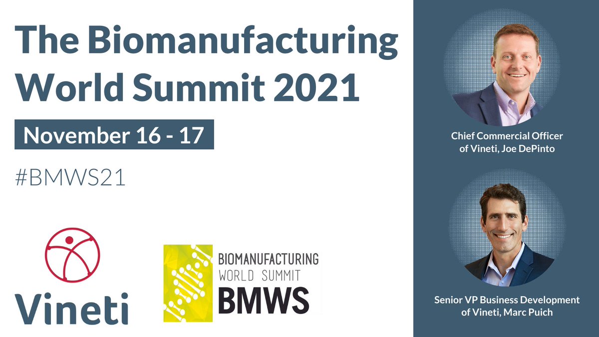 vinetiworks's tweet photo. Our team is sponsoring &amp; will be in attendance at this year's @EP_BioMan! Discover the latest #Vineti advancements and meet Vineti Chief Commercial Officer, Joe DePinto &amp; Senior VP Business Development, @marcpu.

 For more details, visit: https://t.co/UabBDIae5E #BMWS21 https://t.co/3O7HDPbQAI