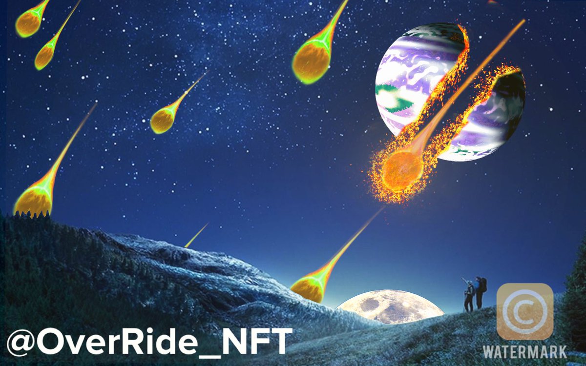 OverRide_NFT's tweet photo. A sample of my new collection “Cosmic Collision” which will be available soon! https://t.co/imsy8Drrpg