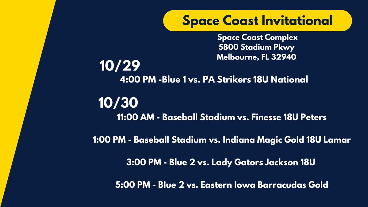 Heading down to Florida this weekend for the Space Coast Invitational ⚡️🤩
